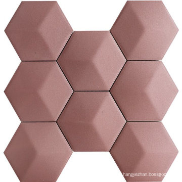 Hexagon Shaped Mosaic Tile Cement Decorate Wall Mosaic Tiles